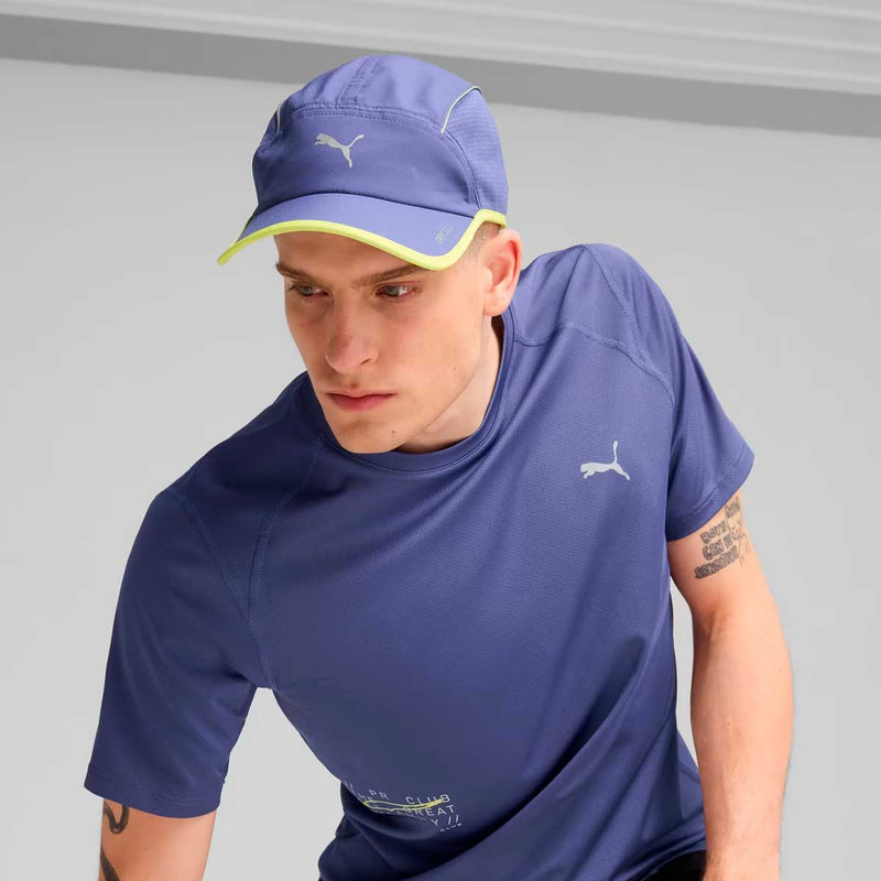 Gorra Deportiva Puma Runner Short Visor 5 Panel Cap Azul Unisex