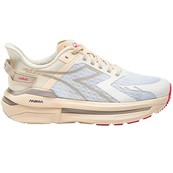 Tenis Running Diadora CELLULA Blanco Beige Mujer