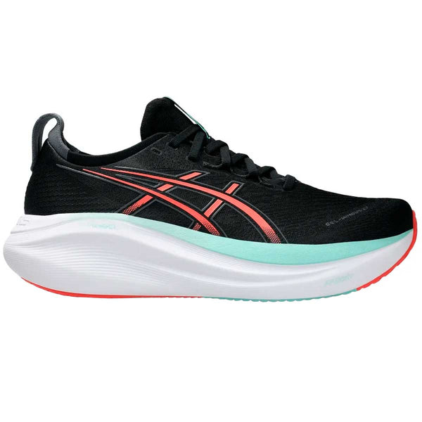 Tenis Asics GEL NIMBUS 27 Negro Naranja Hombre