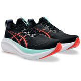 Tenis Asics GEL NIMBUS 27 Negro Naranja Hombre