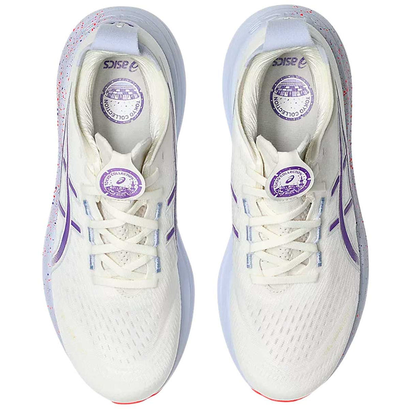 Tenis Asics GEL NIMBUS 27 TOKIO Beige Morado Hombre