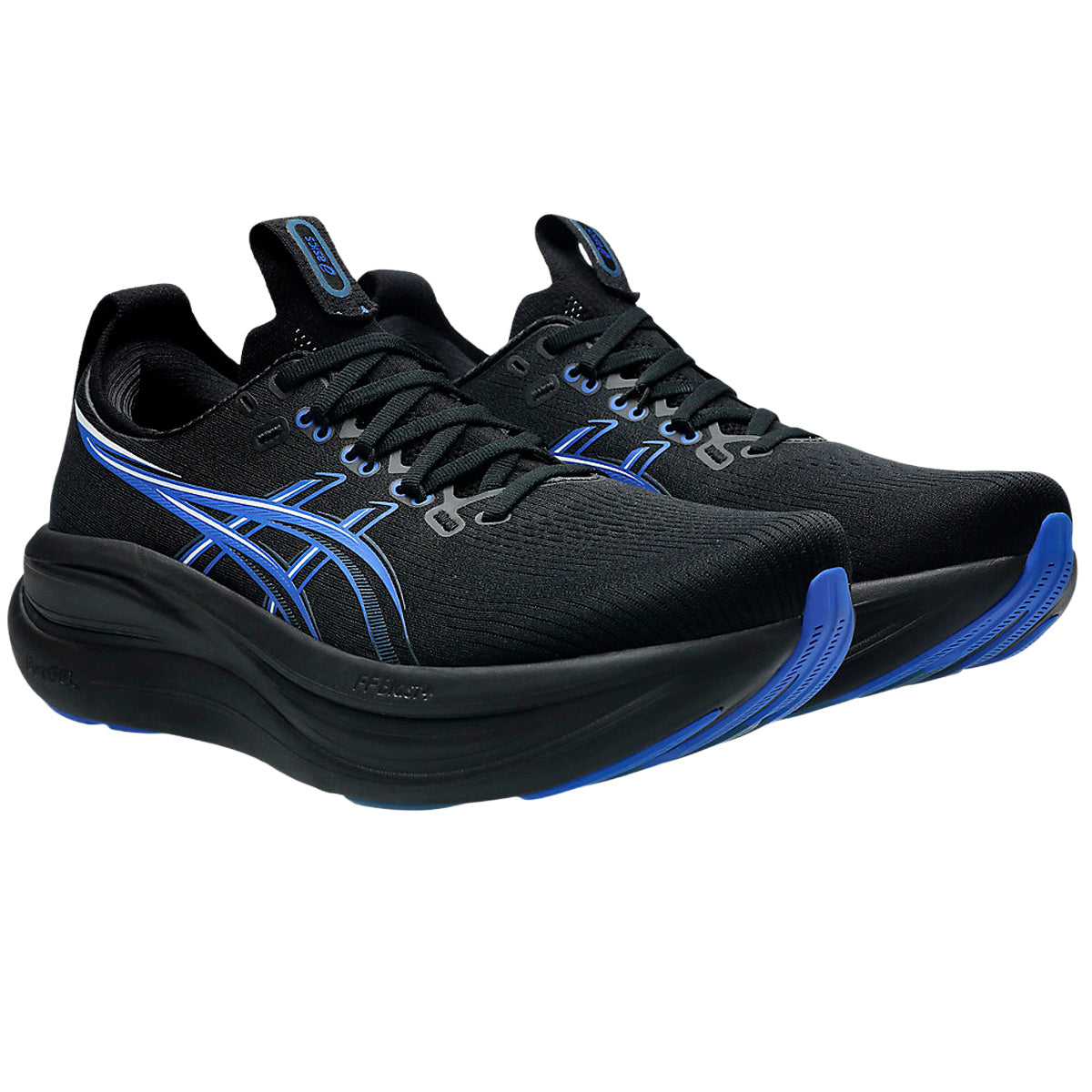 Tenis Asics GEL NIMBUS 28 Negro Azul Hombre