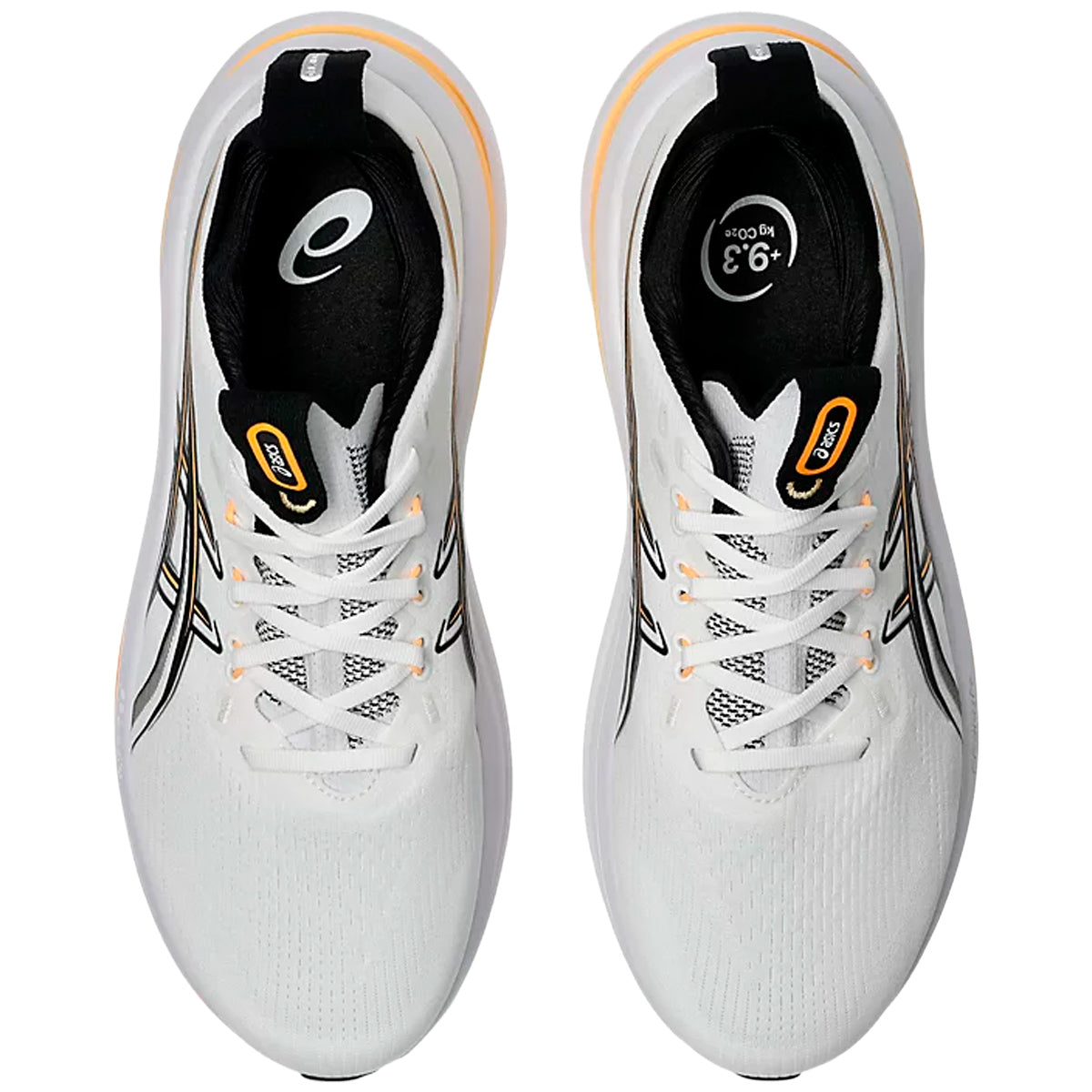 Tenis Asics GEL-NIMBUS 28 Blanco Naranja Hombre