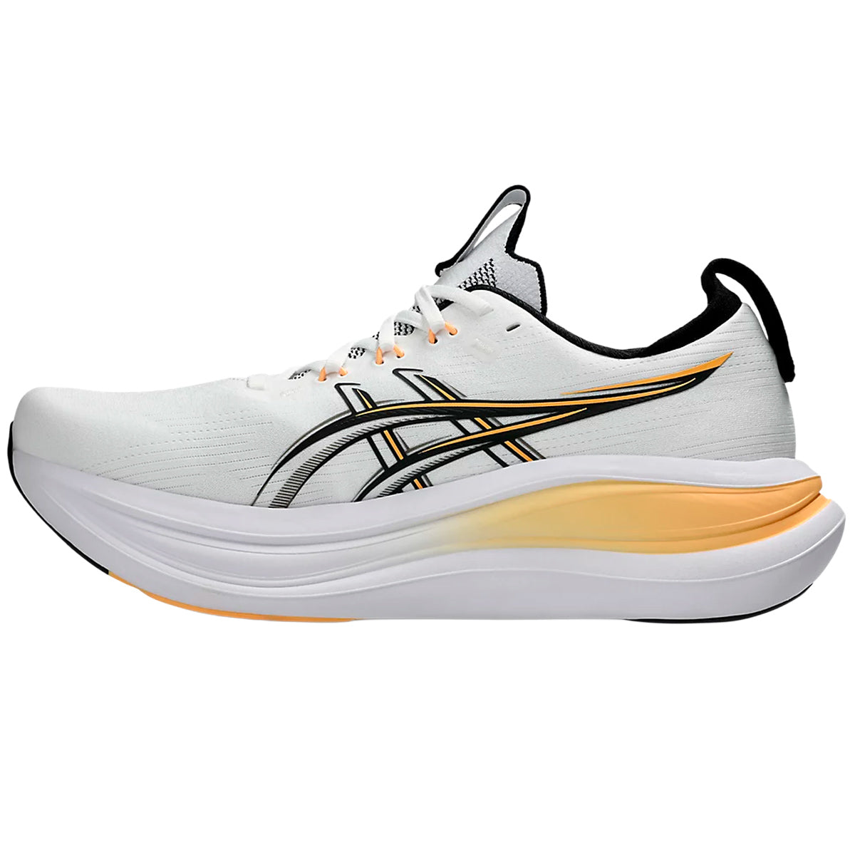 Tenis Asics GEL-NIMBUS 28 Blanco Naranja Hombre