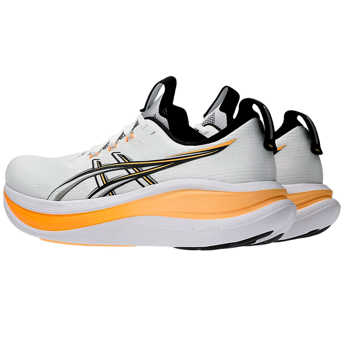Tenis Asics GEL-NIMBUS 28 Blanco Naranja Hombre