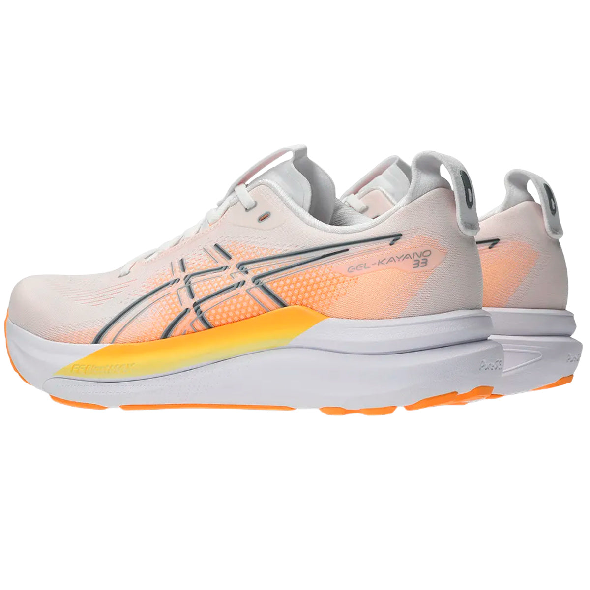 Tenis Asics GEL-KAYANO 33 Blanco Naranja Hombre