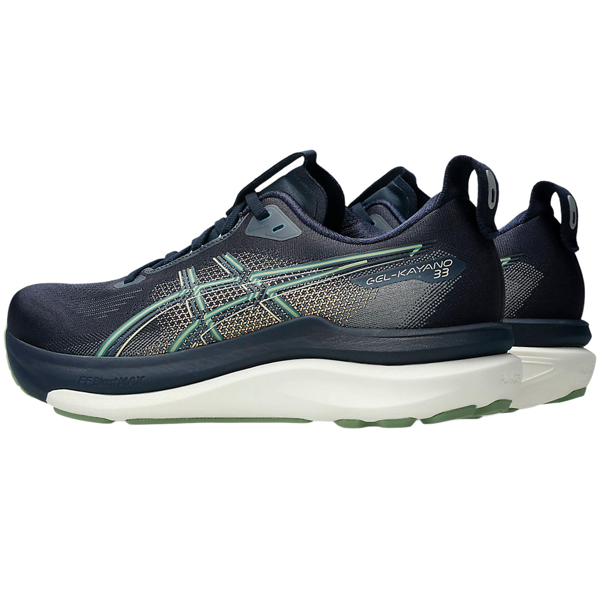 Tenis Asics GEL-KAYANO 33 Negro Verde Hombre