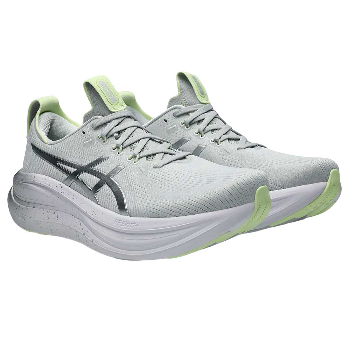 Tenis Asics GEL-NIMBUS 28 PLATINUM Gris Blanco Hombre