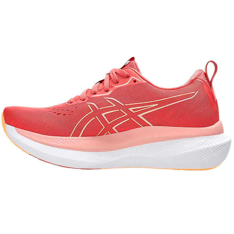 Tenis Asics GLIDERIDE MAX Coral Blanco Mujer
