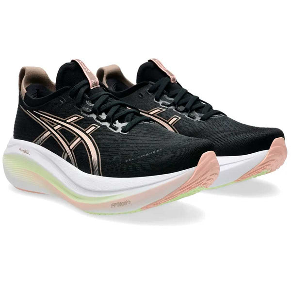 Tenis Asics GEL NIMBUS 27 Negro Beige Mujer