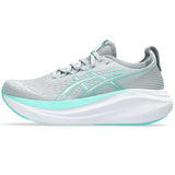 Tenis Asics Running GEL NIMBUS 27 Gris Aqua Mujer