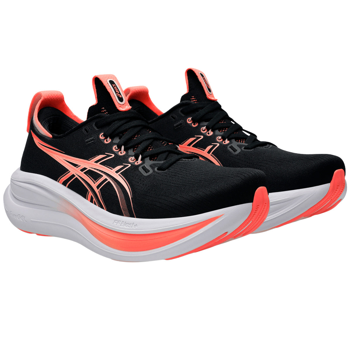 Tenis Asics GEL-NIMBUS 28 Negro Rosa Mujer