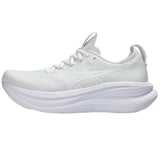 Tenis Asics Running GEL NIMBUS 28 Blanco Beige Mujer