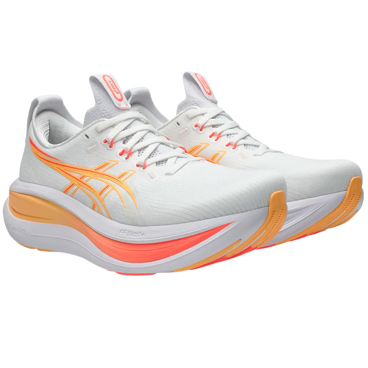 Tenis Asics GEL-NIMBUS 28 Blanco Coral Mujer