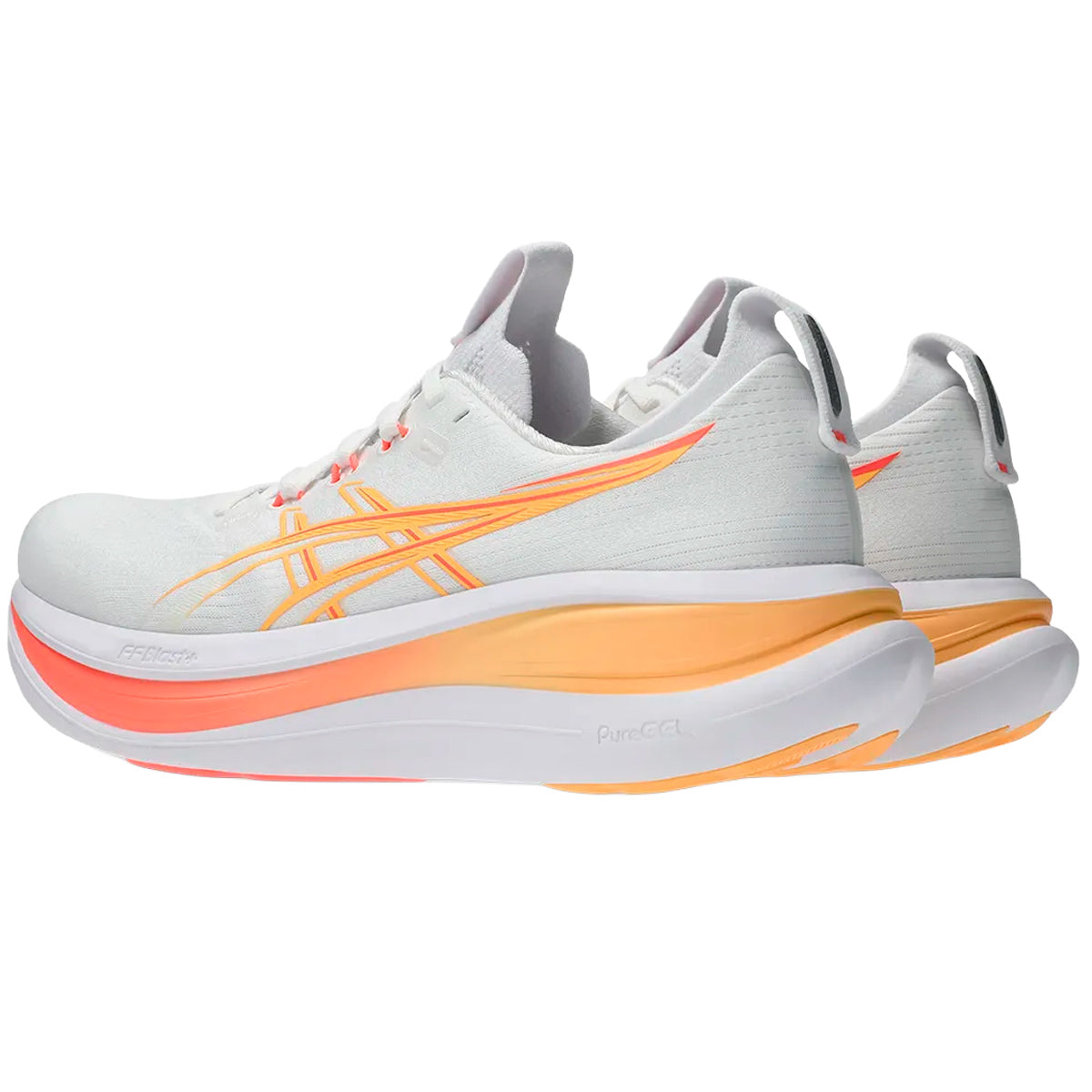 Tenis Asics GEL-NIMBUS 28 Blanco Coral Mujer