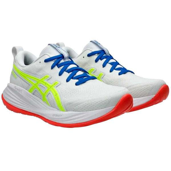 Tenis Asics GEL CUMULUS 27 ATC Blanco Amarillo Mujer