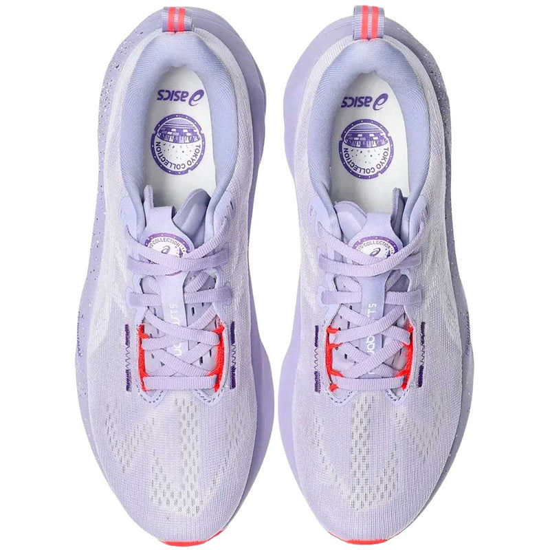 Tenis Asics Running NOVABLAST 5 Morado Naranja Mujer