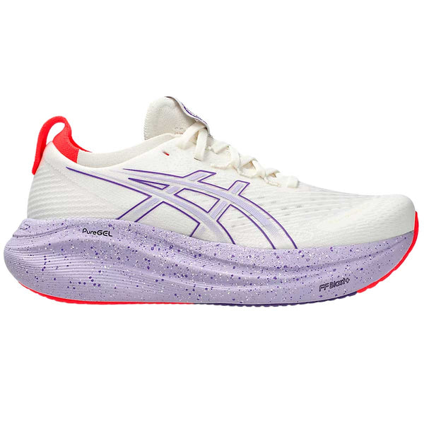 Tenis Asics Running GEL NIMBUS 27 TOKIO Beige Morado Mujer