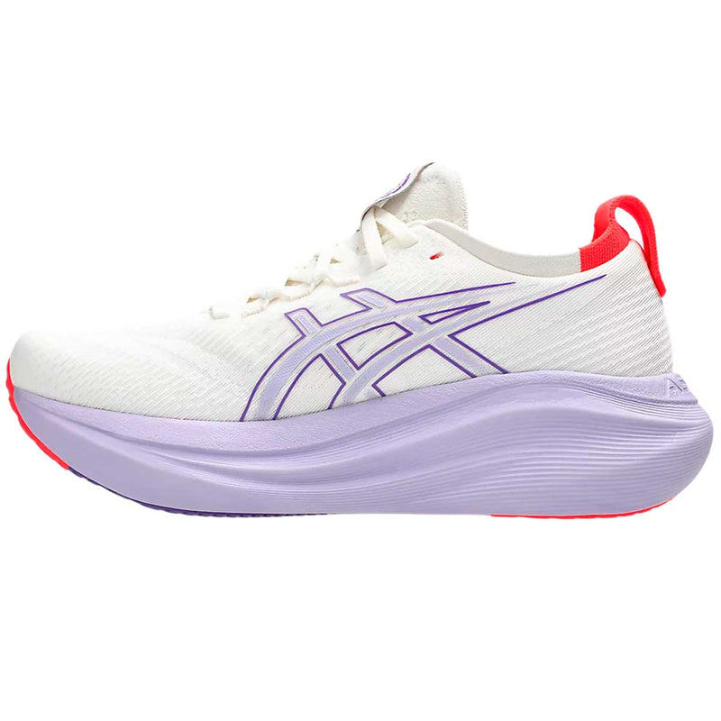 Tenis Asics Running GEL NIMBUS 27 TOKIO Beige Morado Mujer