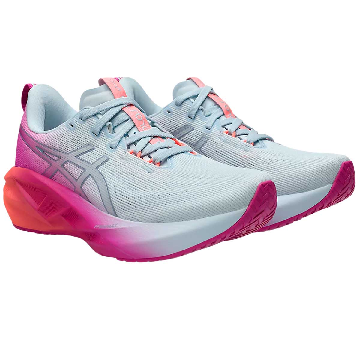 Tenis Asics Running NOVABLAST 5 Celeste Rosa Mujer
