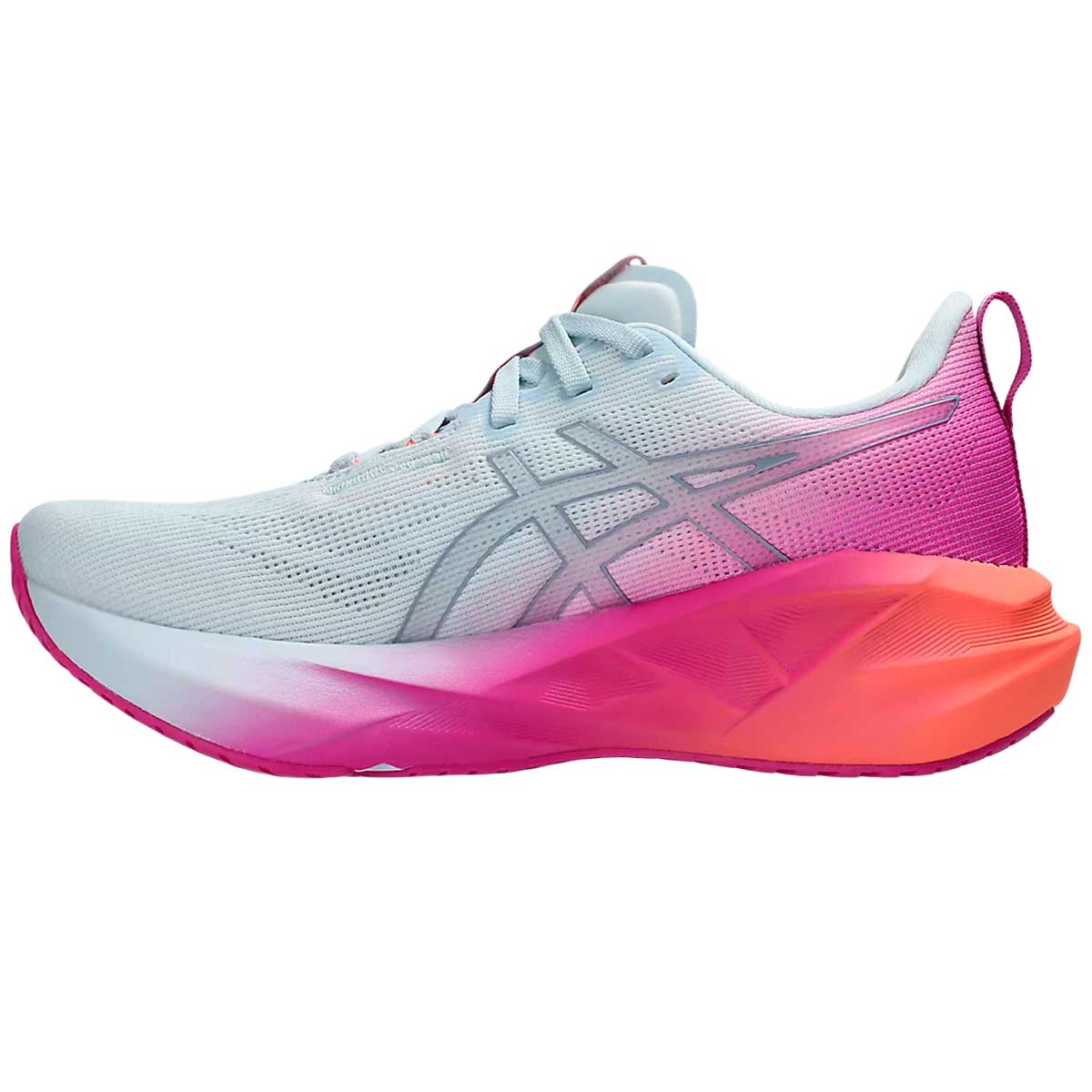 Tenis Asics Running NOVABLAST 5 Celeste Rosa Mujer