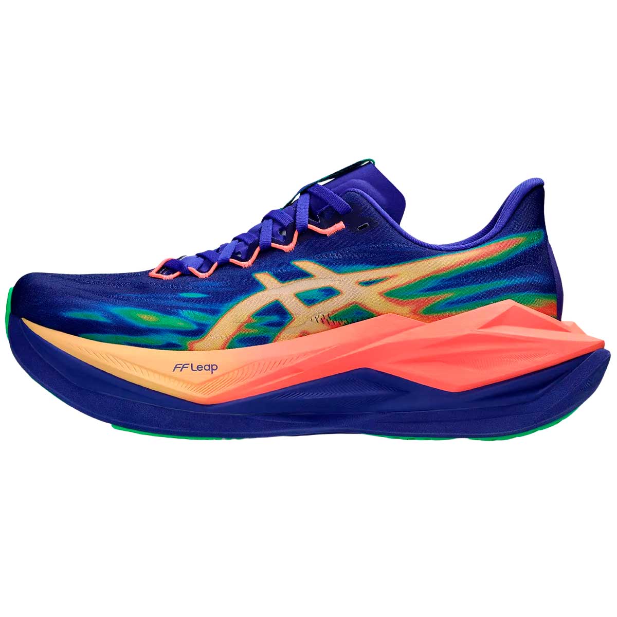 Tenis Asics SUPERBLAST 3 Azul Naranja Mujer