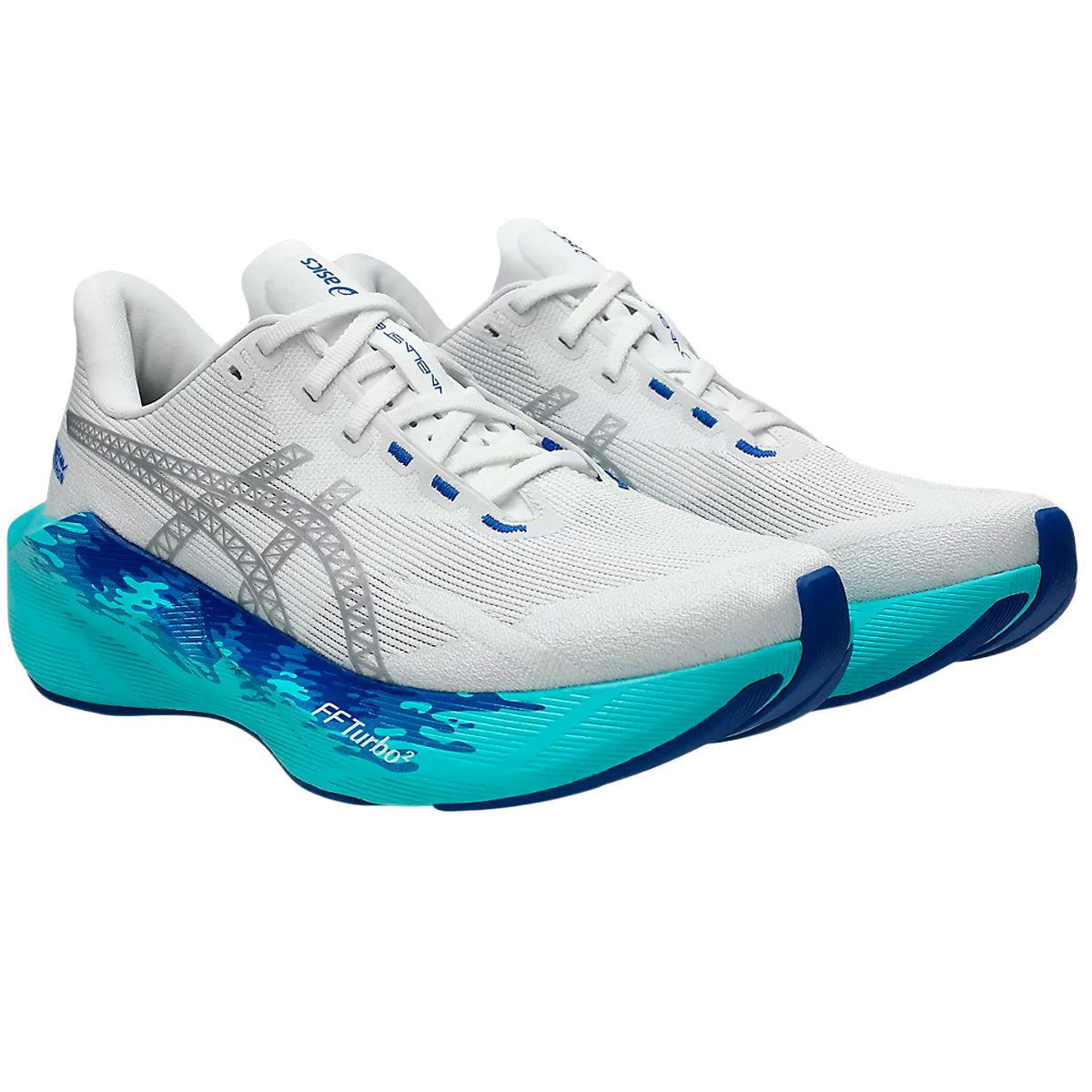Tenis Asics NOVABLAST 6 SYDNEY Blanco Azul Mujer