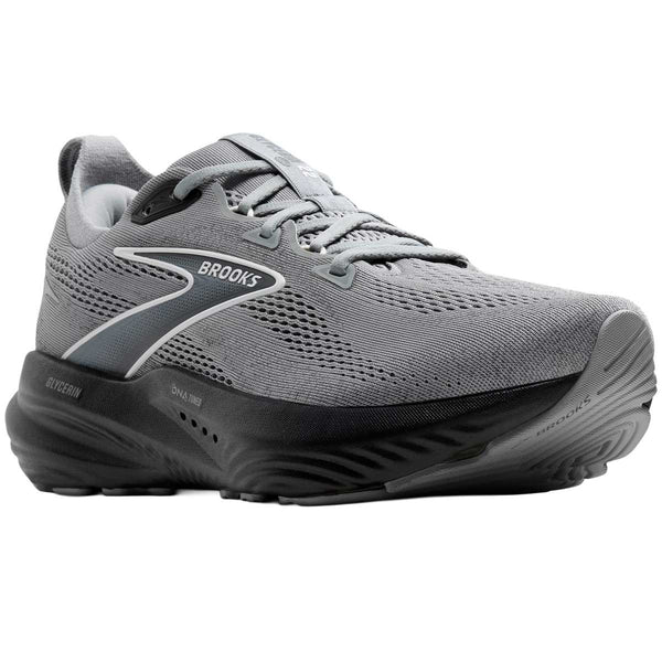 Tenis Brooks Running GLYCERIN 22 Plata Negro Hombre