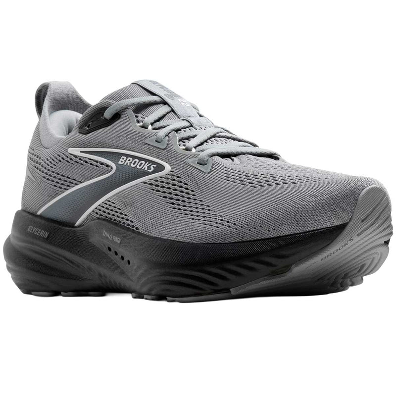 Tenis Brooks Running GLYCERIN 22 Plata Negro Hombre