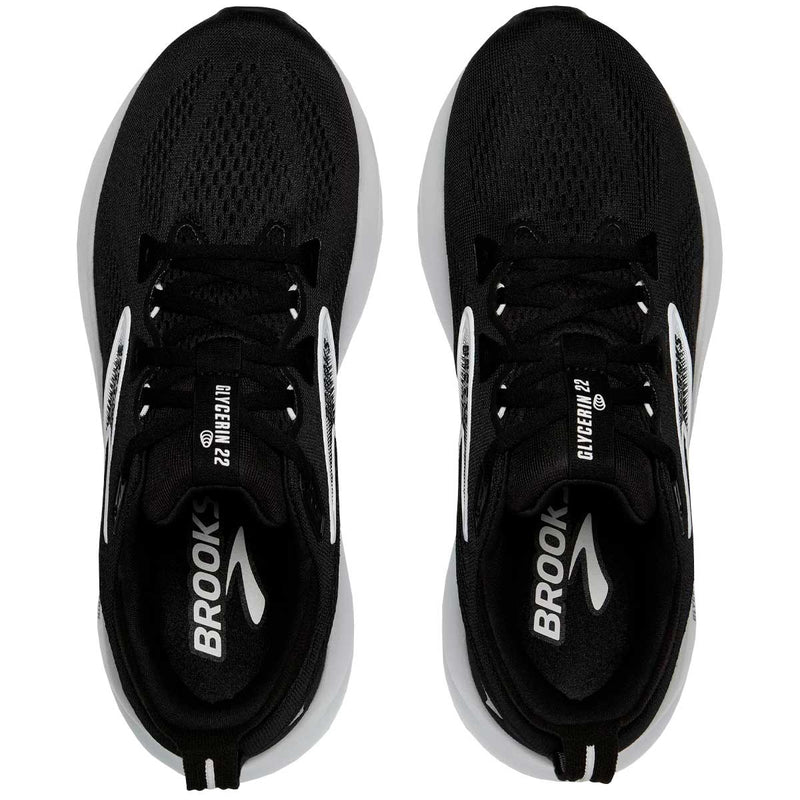 Tenis Brooks GLYCERIN 22 Negro Plata Hombre