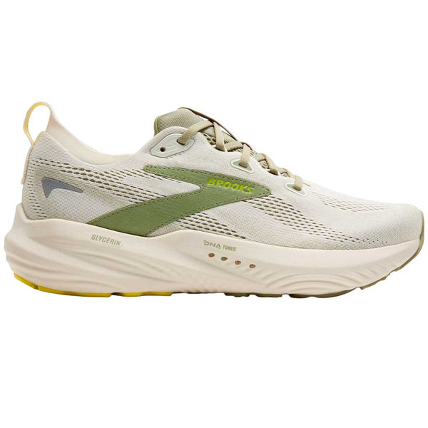 Tenis Brooks Running GLYCERIN 22 Beige Verde Hombre