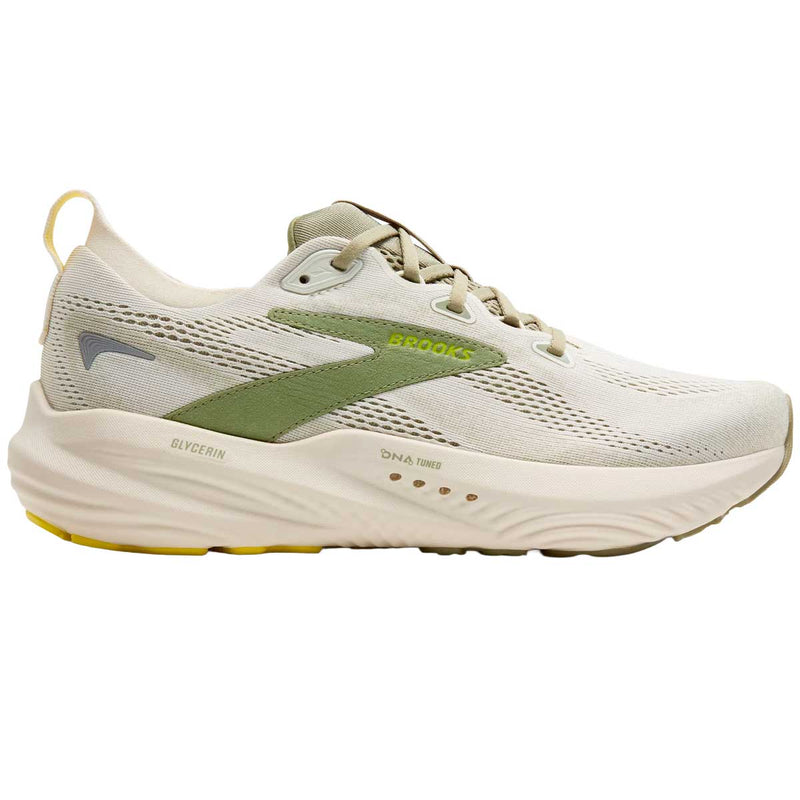 Tenis Brooks Running GLYCERIN 22 Beige Verde Hombre