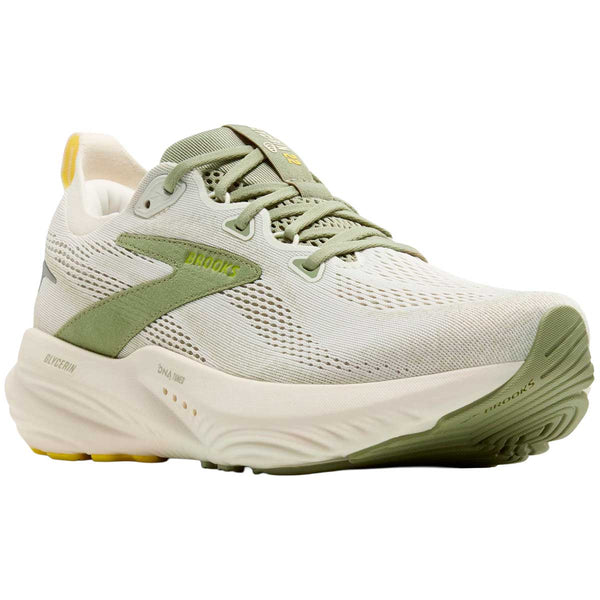 Tenis Brooks Running GLYCERIN 22 Beige Verde Hombre