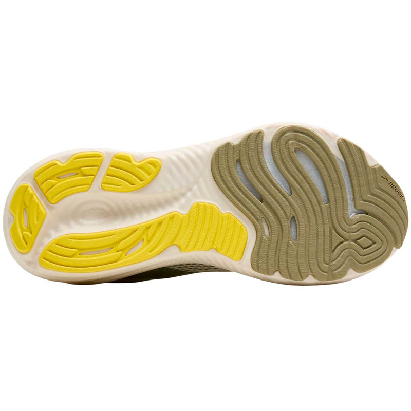 Tenis Brooks Running GLYCERIN 22 Beige Verde Hombre