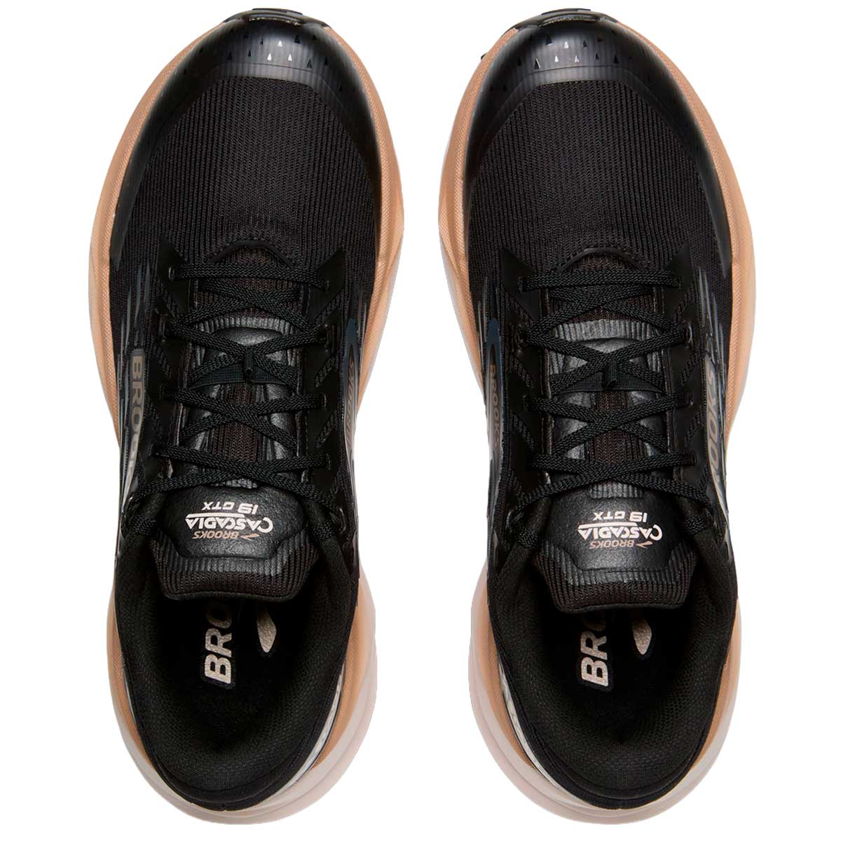 Tenis Brooks CASCADIA 19 GTX Trail Running Negro Dorado Hombre