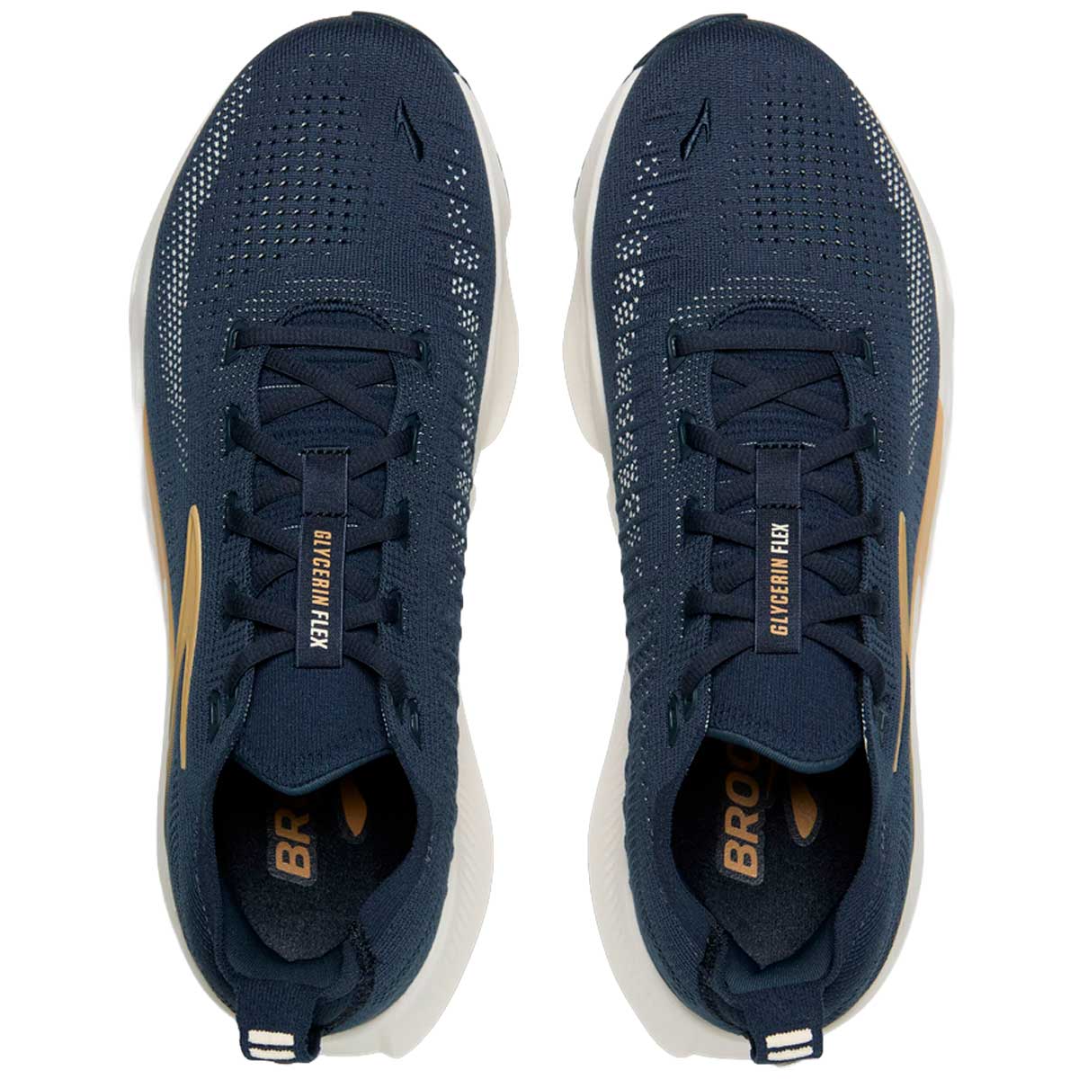 Tenis Brooks GLYCERIN FLEX Azul Dorado Hombre