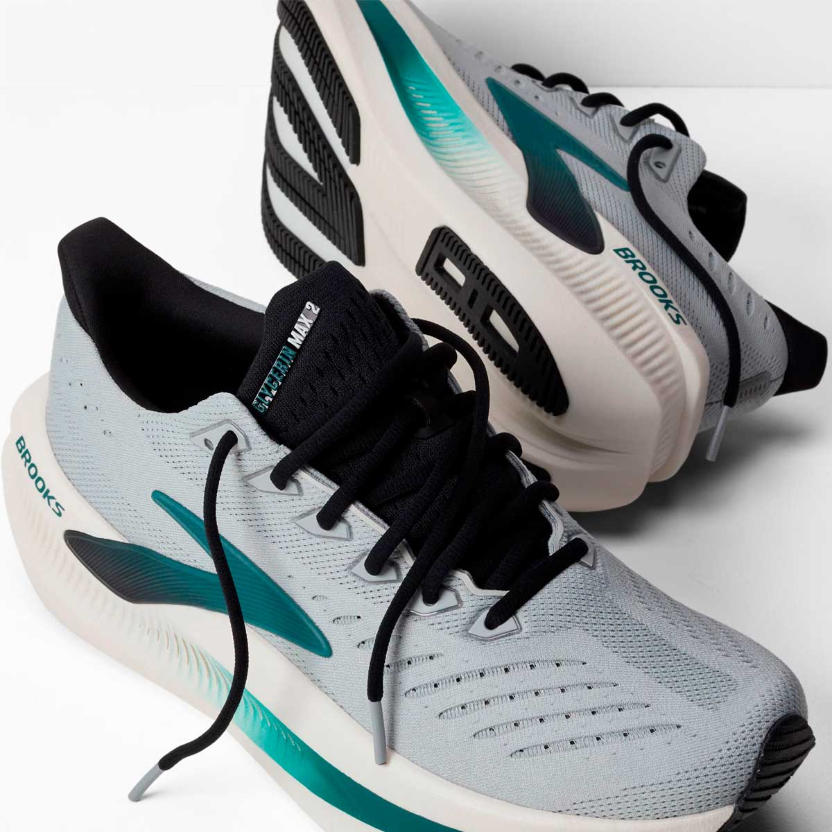 Tenis Brooks GLYCERIN MAX 2 Gris Azul Hombre