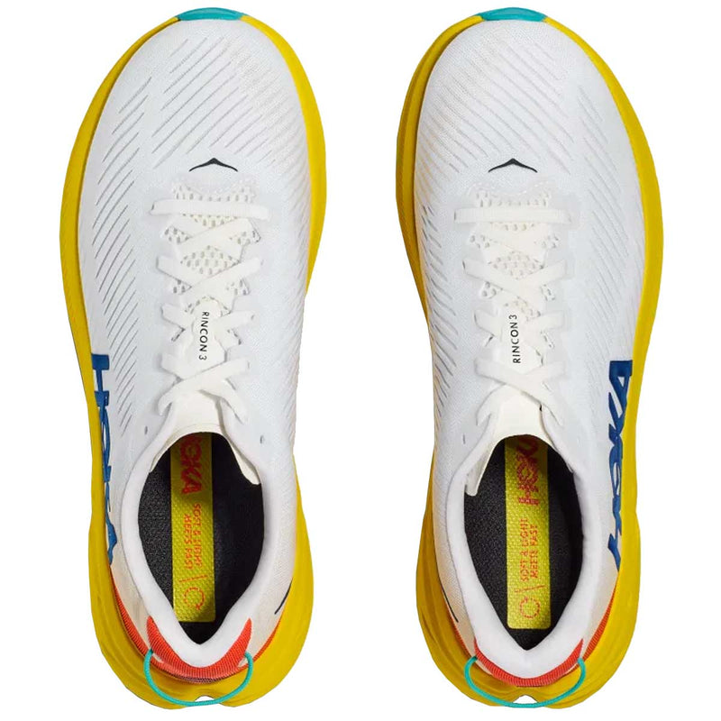 Tenis Hoka RINCON 3 Running Blanco Amarillo Hombre