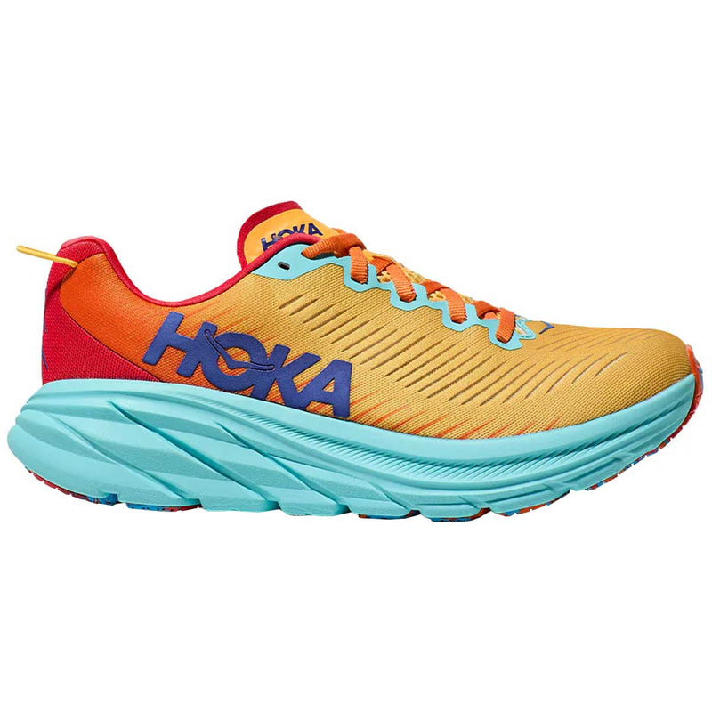 Tenis Hoka Running RINCON 3 Naranja Rojo Mujer