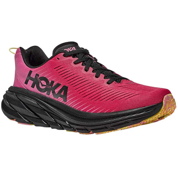 Tenis Hoka Running RINCON 3 Rosa Negro Mujer