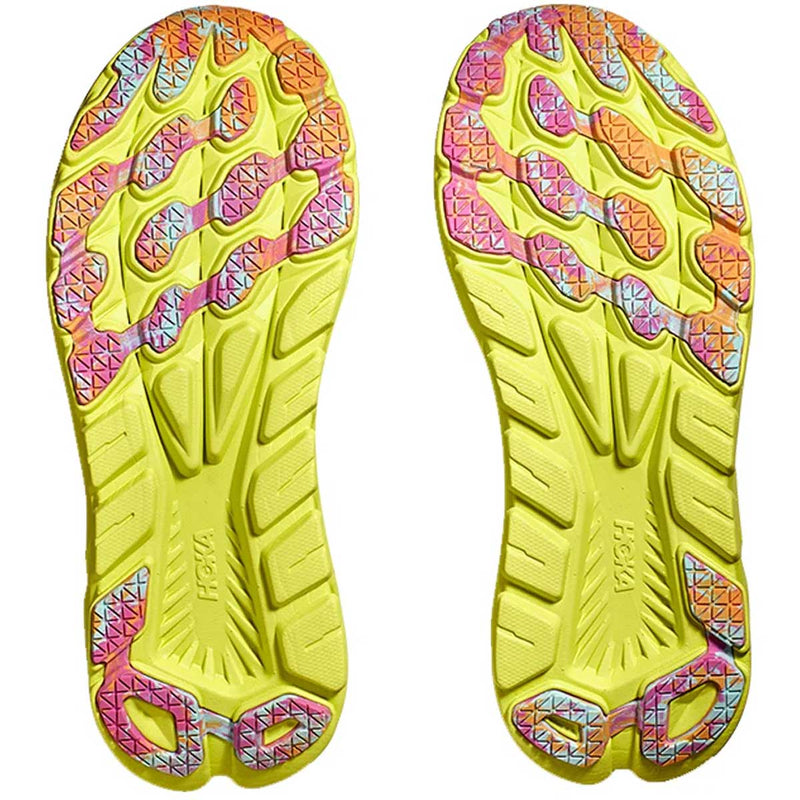 Tenis Hoka Running RINCON 3 Blanco Amarillo Mujer