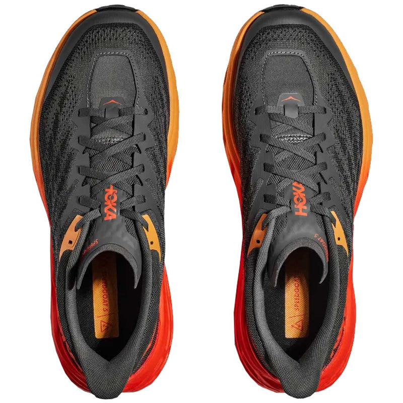 Tenis Hoka Trail Running SPEEDGOAT 5 Negro Naranja Hombre