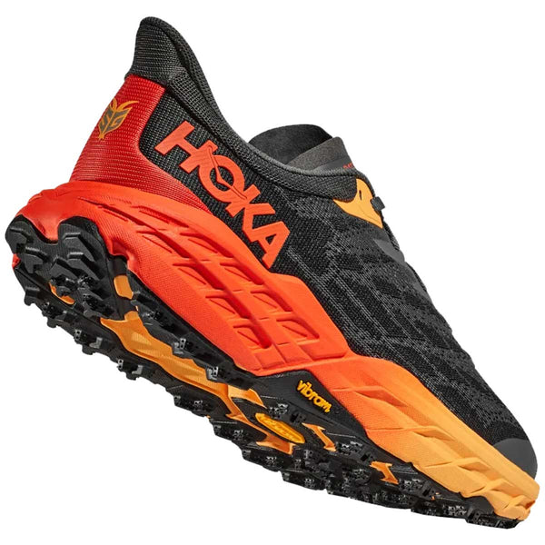 Tenis Hoka Trail Running SPEEDGOAT 5 Negro Naranja Hombre