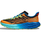 Tenis Hoka Trail Running SPEEDGOAT 5 Naranja Azul Hombre