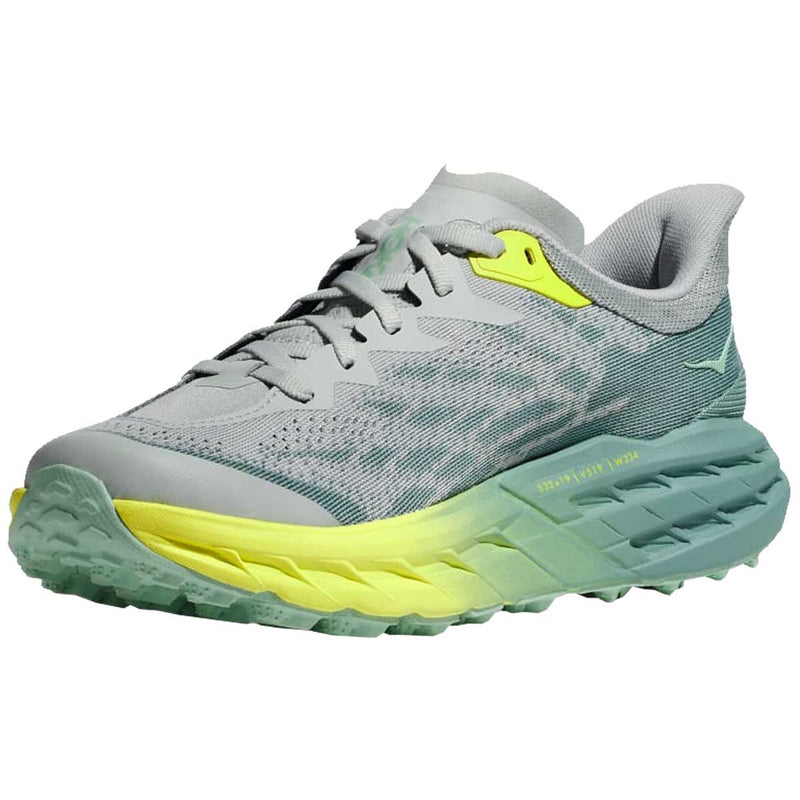 Tenis Hoka Trail Running SPEEDGOAT 5 Gris Verde Mujer