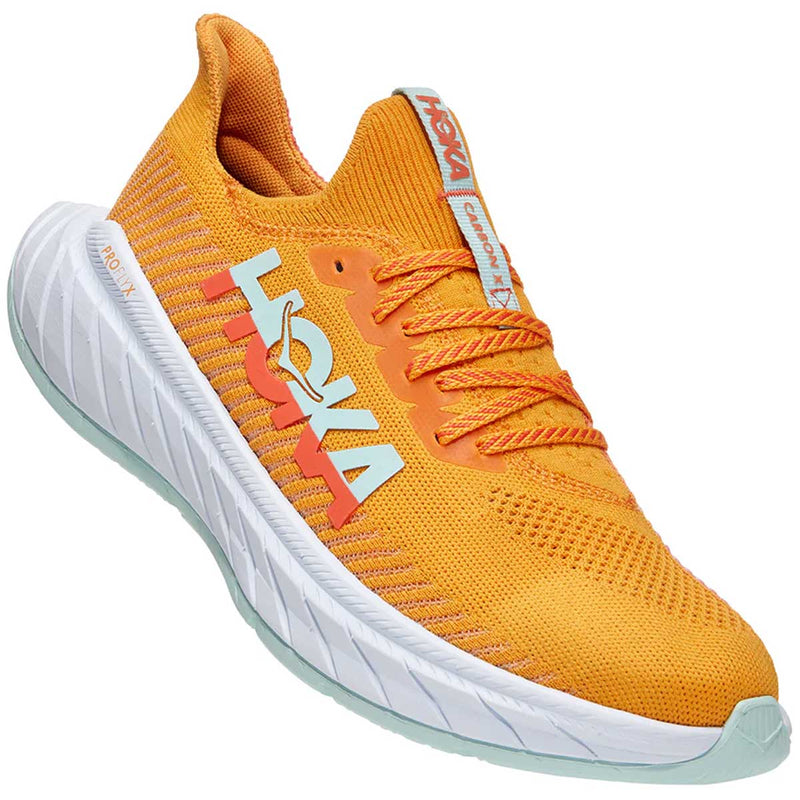 Tenis Hoka Running CARBON X 3 Naranja Blanco Mujer