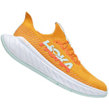 Tenis Hoka Running CARBON X 3 Naranja Blanco Mujer