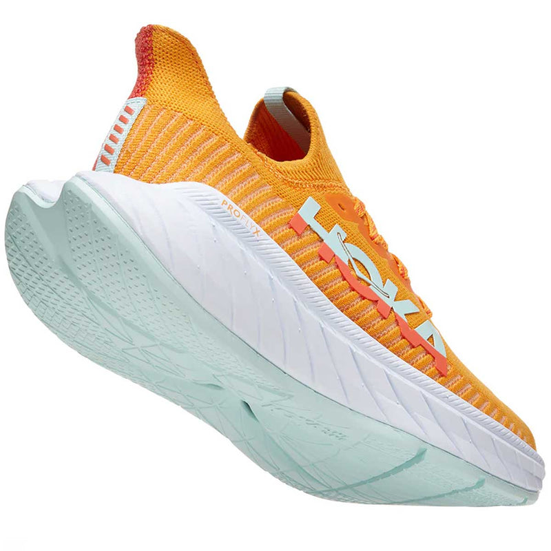 Tenis Hoka Running CARBON X 3 Naranja Blanco Mujer