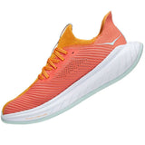 Tenis Hoka Running CARBON X 3 Naranja Blanco Mujer
