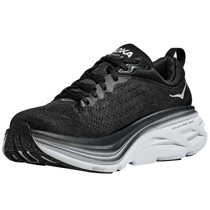 Tenis Hoka BONDI 8 Running Negro Blanco Hombre